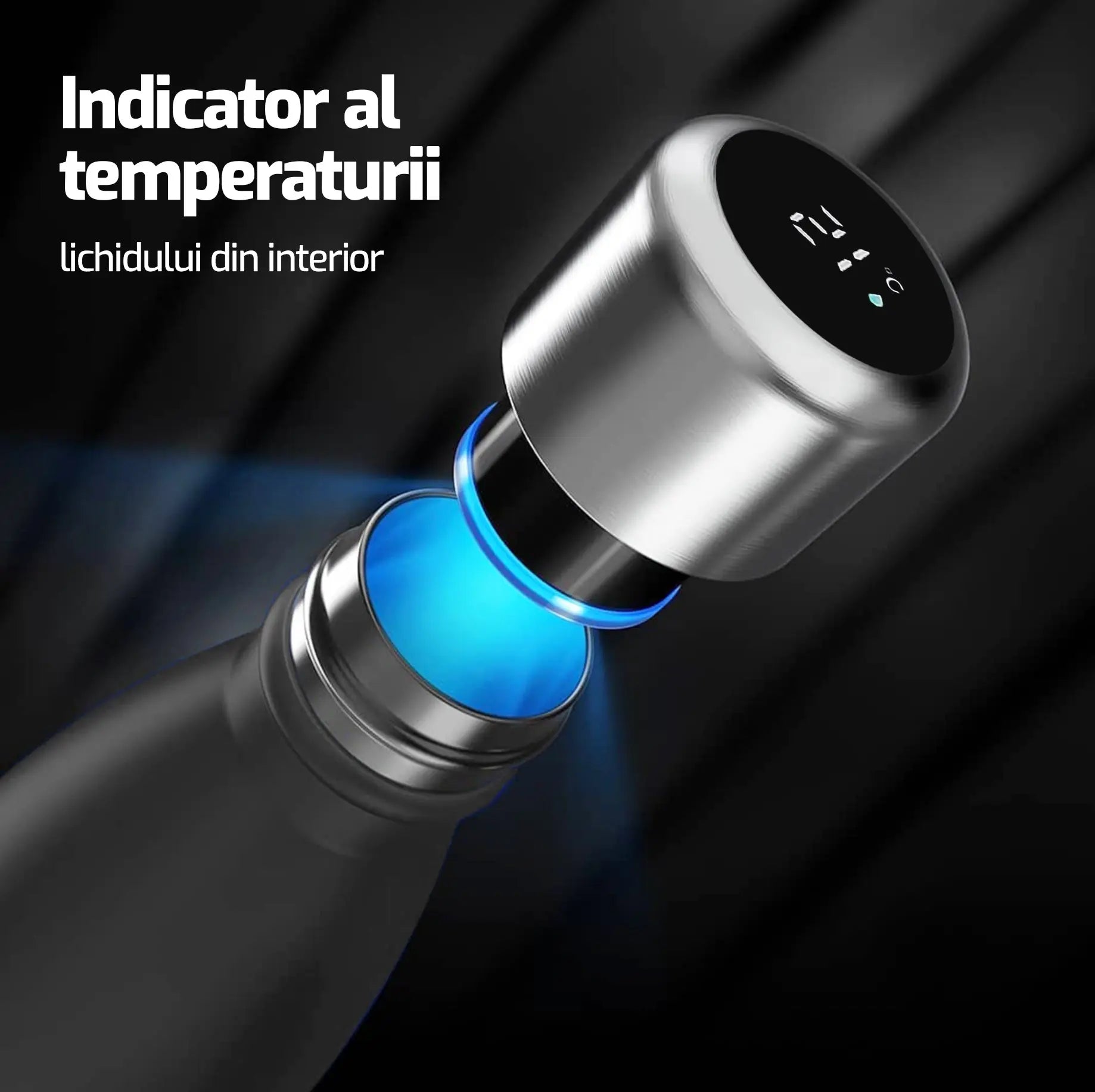 Thermoskanne mit Temperaturanzeige